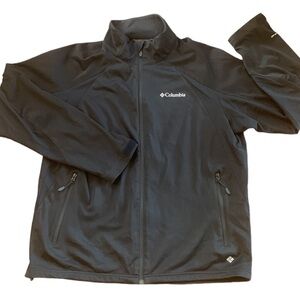 Columbia Black Full Zip Lightweight Omni-Wind Windbreaker Jacket Size XL